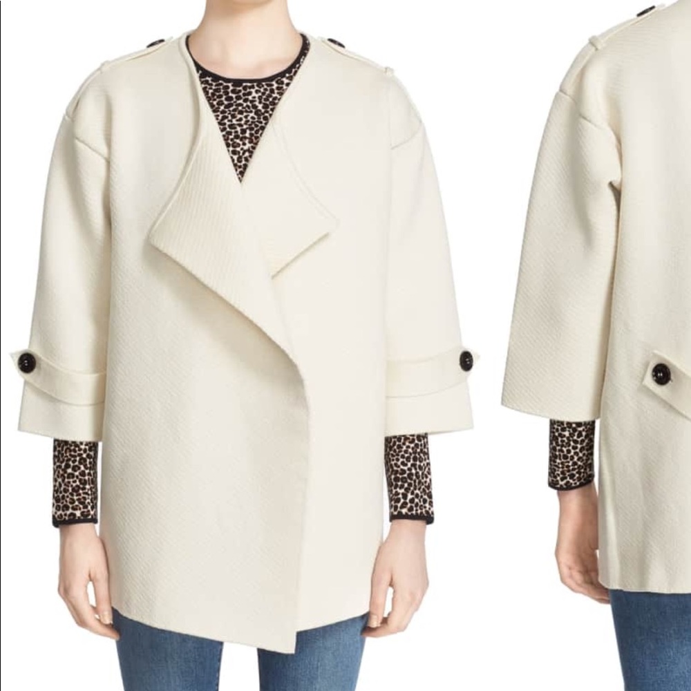 ISO Burberry “Sheppey” Open Front Sweater